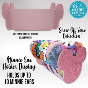 Rose Gold Glitter Minnie Ear Holder Display