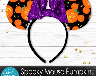 Spooky Mouse Pumpkins Minnie Ears