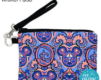 Magical Damask Wristlet Purse