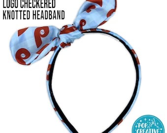 Philly Classic Logo Checkered Knotted Headband