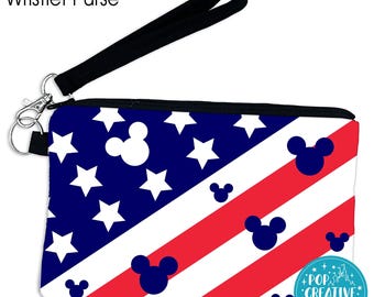 Magical Patriotic Wristlet Purse