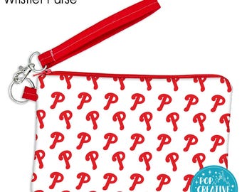 P Logo Wristlet Purse