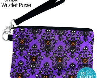 Haunted Mansion Pumpkin Wristlet Purse