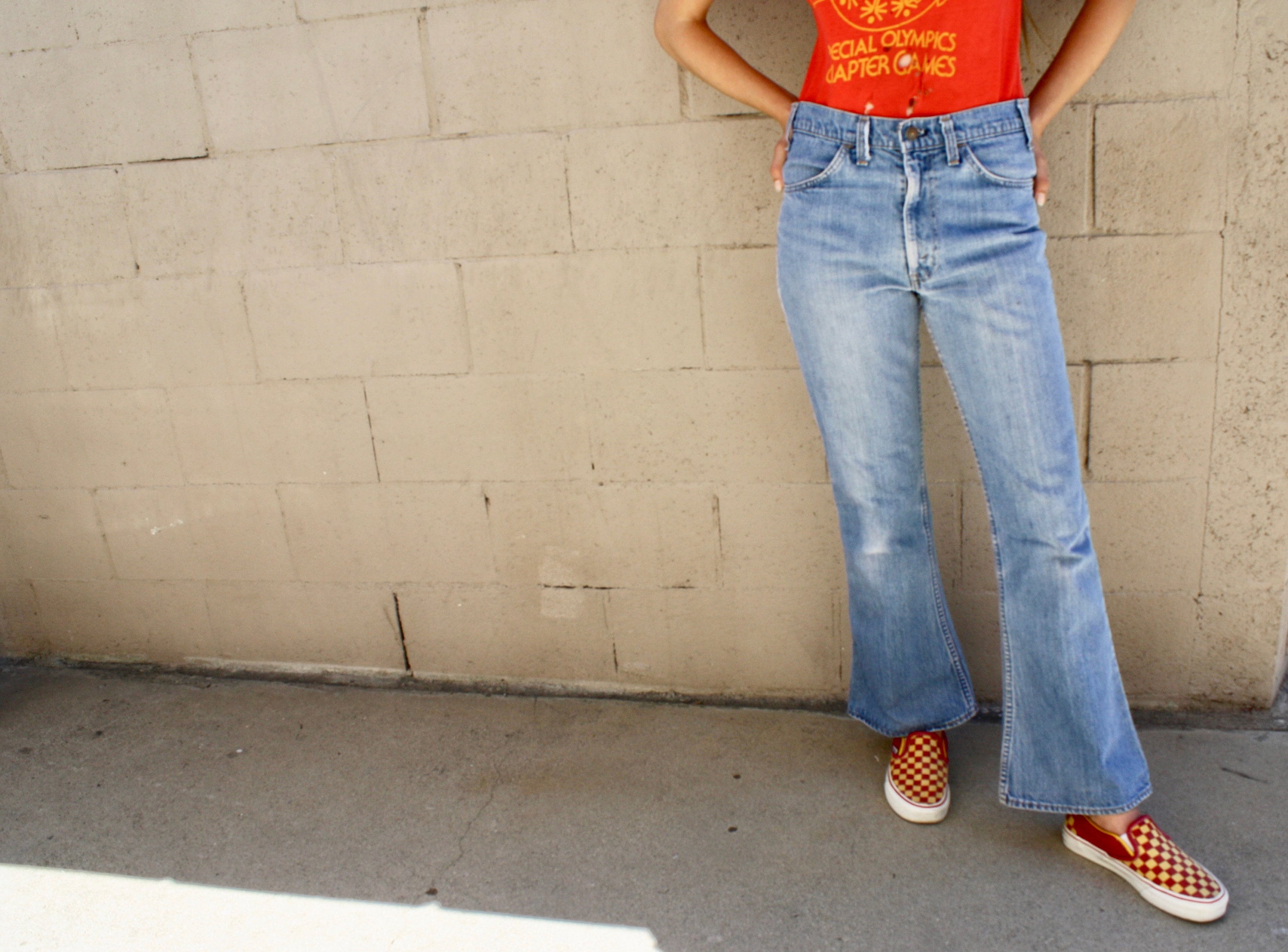 Levi's 646 Bell Bottoms // vintage 70s Levis denim blue jeans boho