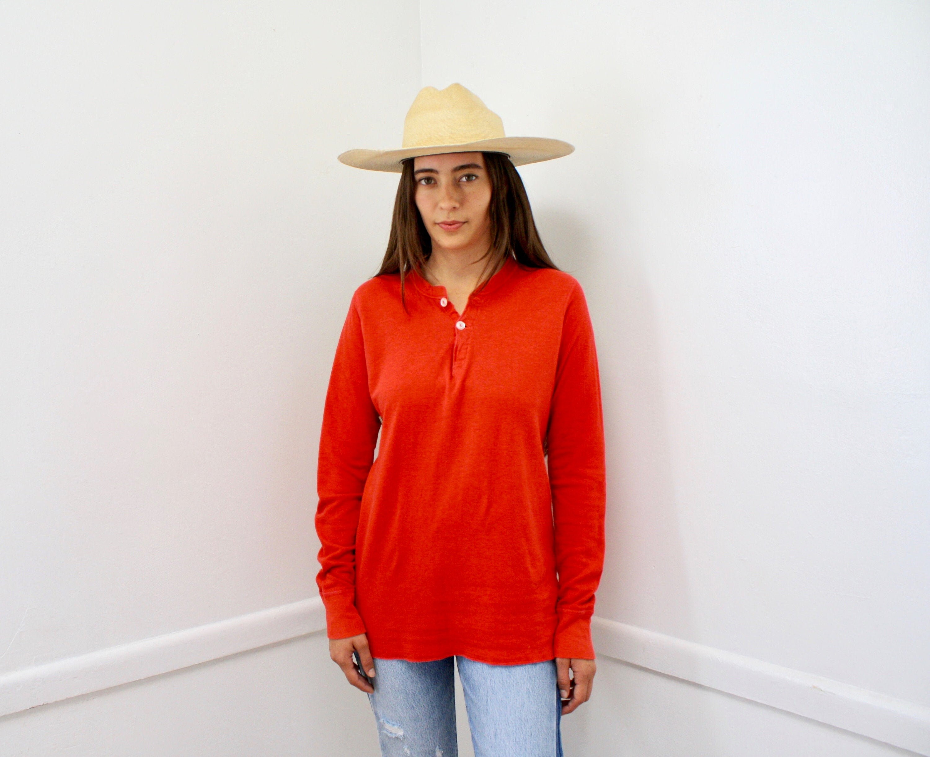 red long john shirt