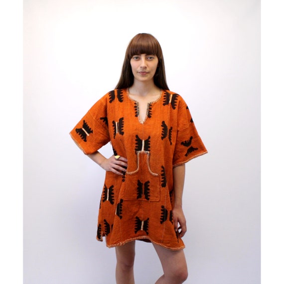 African Mud Cloth Dress // vintage boho mini tent cotton Etsy