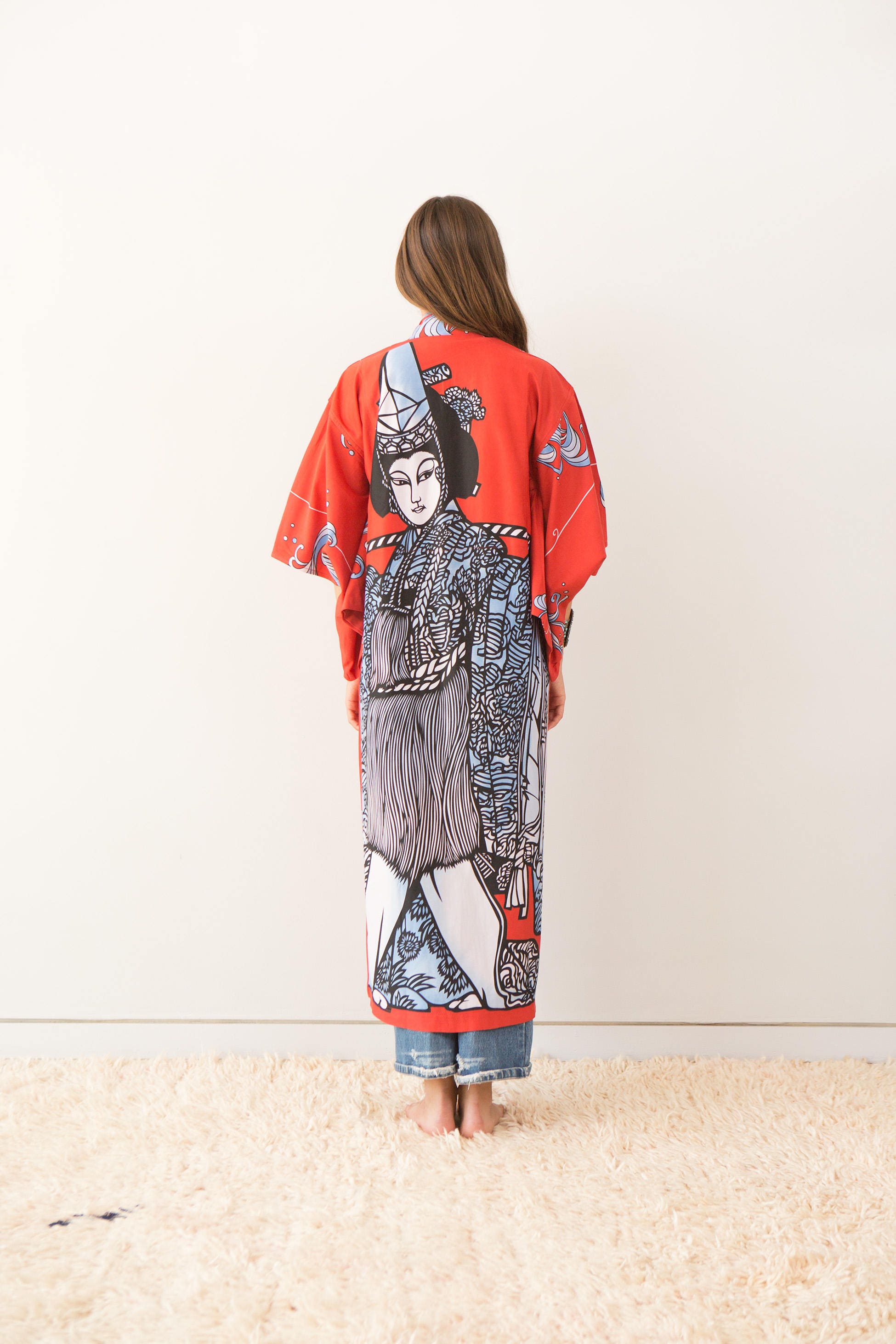 Weekender Kimono // vintage dress festival boho hippie ethnic blouse ...