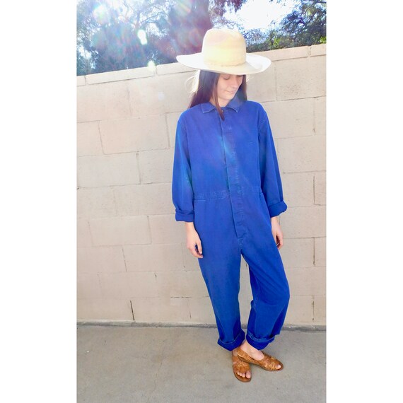 French Chore Coveralls // vintage 70s denim jumpsu
