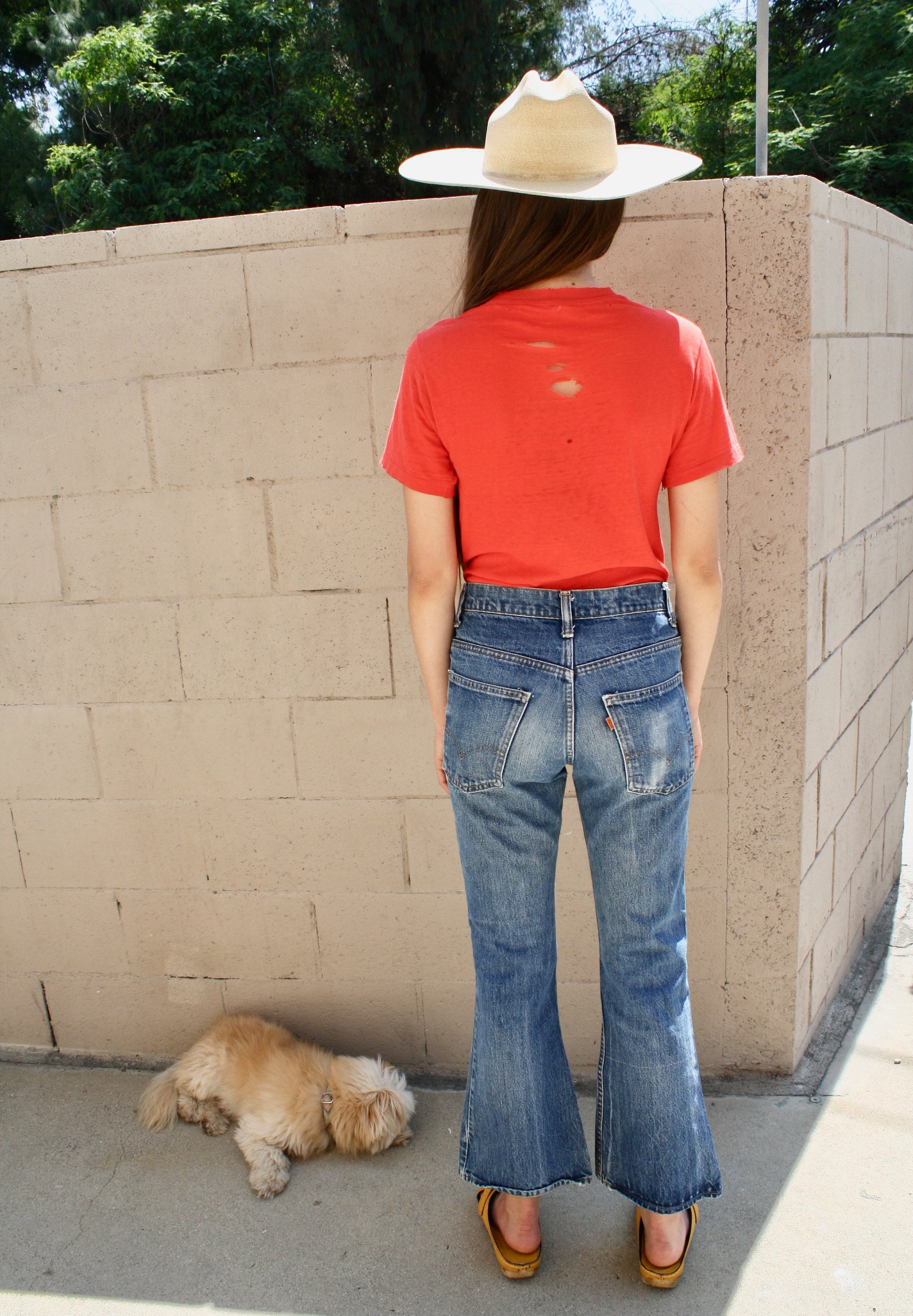 Levis 646 Bell Bottoms // vintage 70s Levi's denim orange tab USA