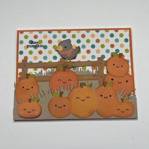 Cutesy Pumpkin themed fall card