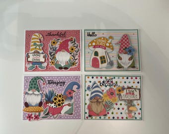 Spring Gnome Multi Occasion 4 Card Pack - Set 2