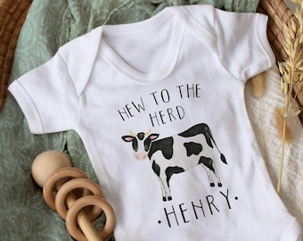 New to the Herd Cow Baby Outfit | Cows Baby Gift