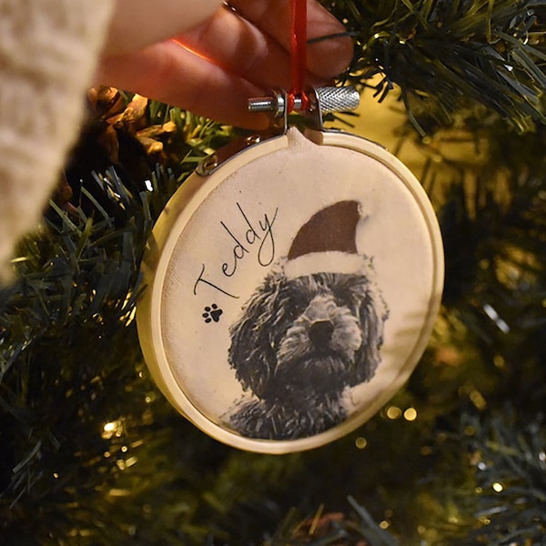 Personalised Pet Portrait Christmas Decoration