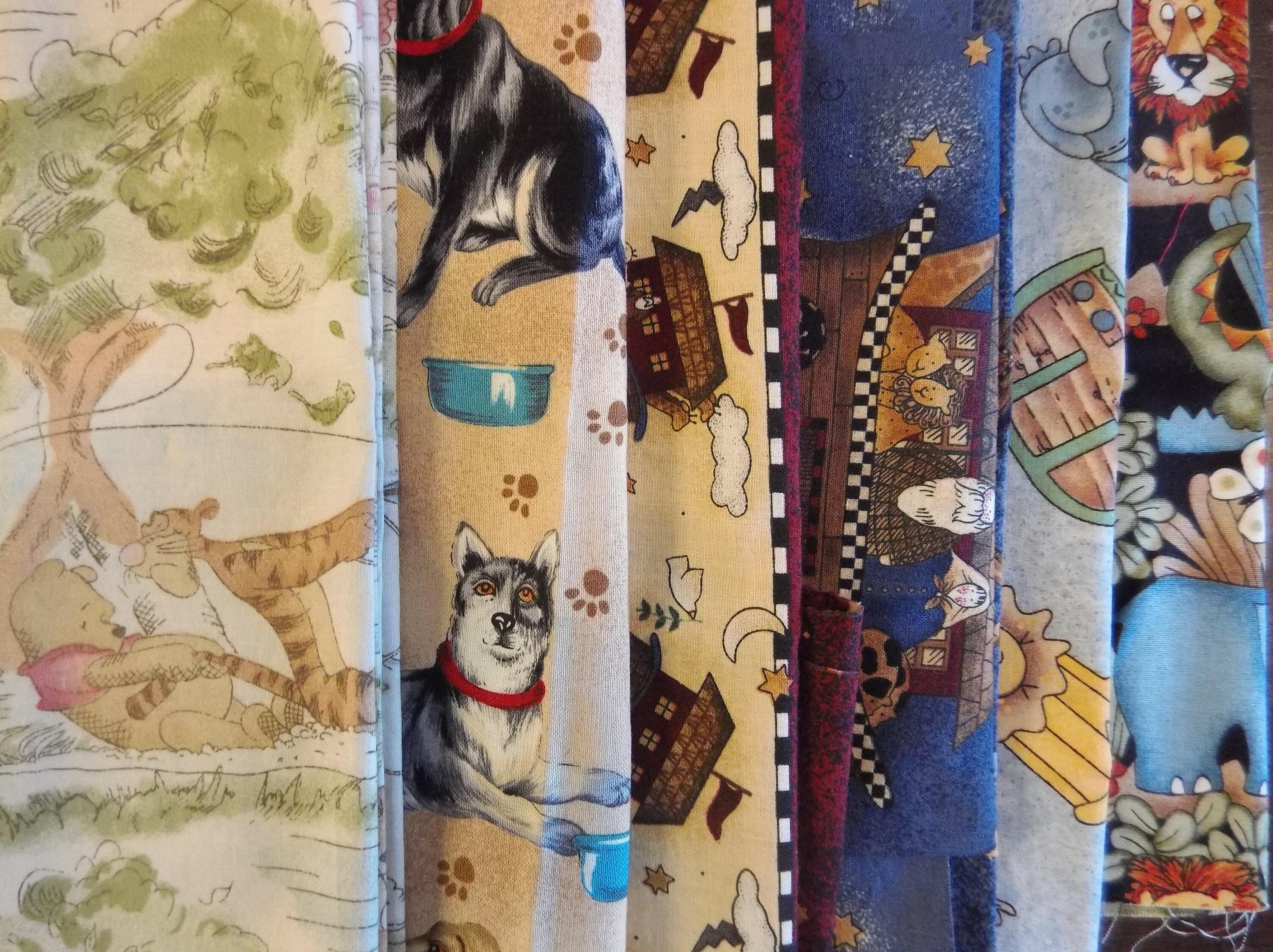 Novelty Quilt Fabric Children 7 Patterns 9 Pieces New Etsy