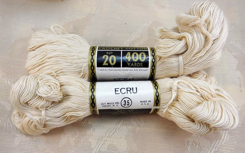 Unused Vintage 1960/'s Lily Daisy Crochet Thread and JP Coats Knit Cro-Sheen New