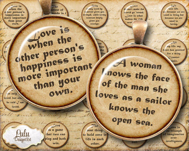 Love Quotes printable quotes 1 inch circle image bottlecap Etsy