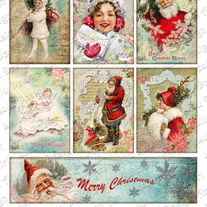 Vintage Christmas Cards Digital Collage Sheet Printable | Etsy