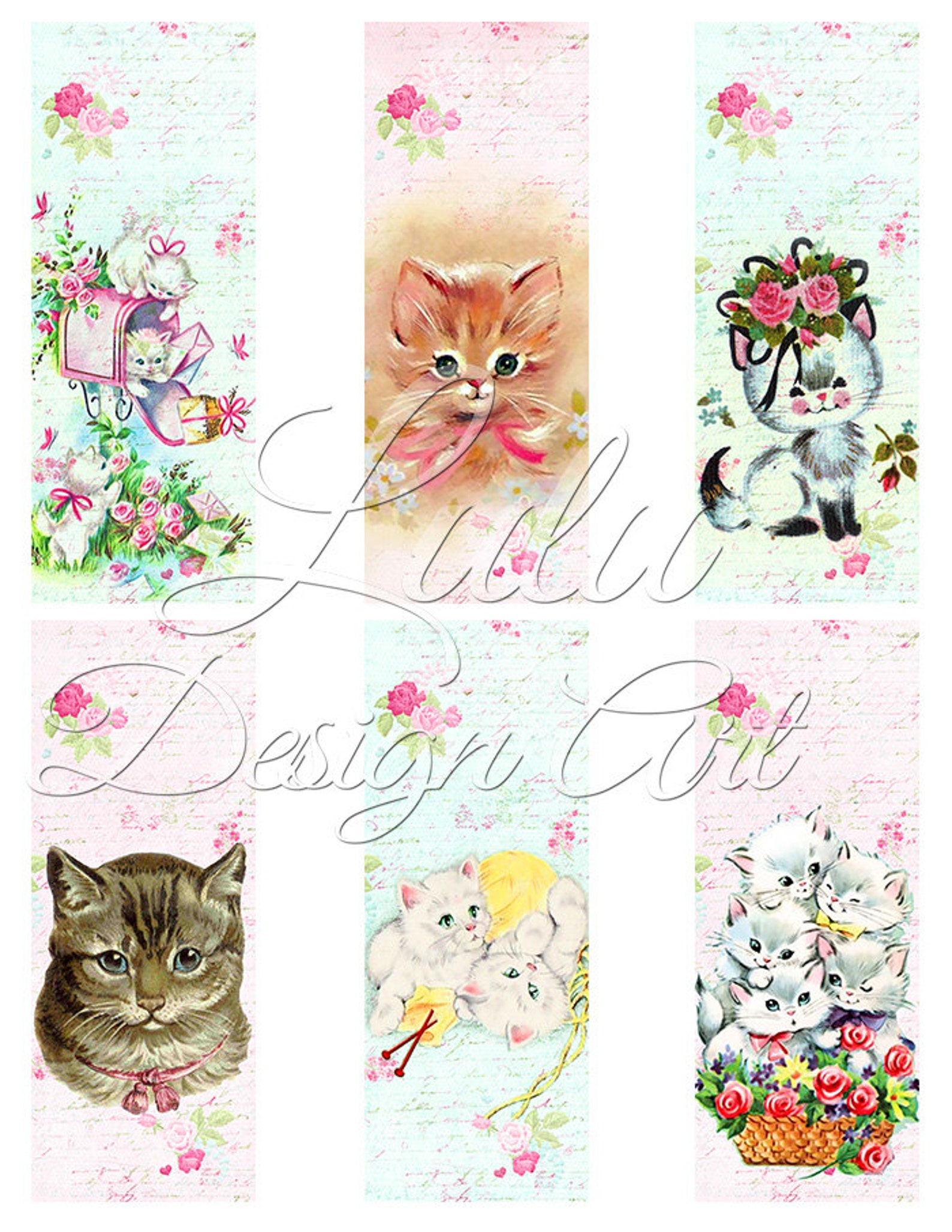 Printable Bookmarks : Cats Bookmarks digital | Etsy