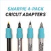 Sharpie Pen Adapters for Cricut Machines → Fine Point, Ultra Fine Point, Art Pen, Brush Pen → Maker, Explore Air 2, Explore Air 