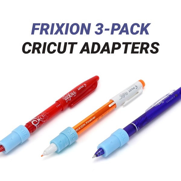 FriXion Fineliner, Gel Ball, and Clicker Erasable Pen Adapter for Cricut Machines (Explore Air 3, 2, & Maker) - Great for Embroidery!