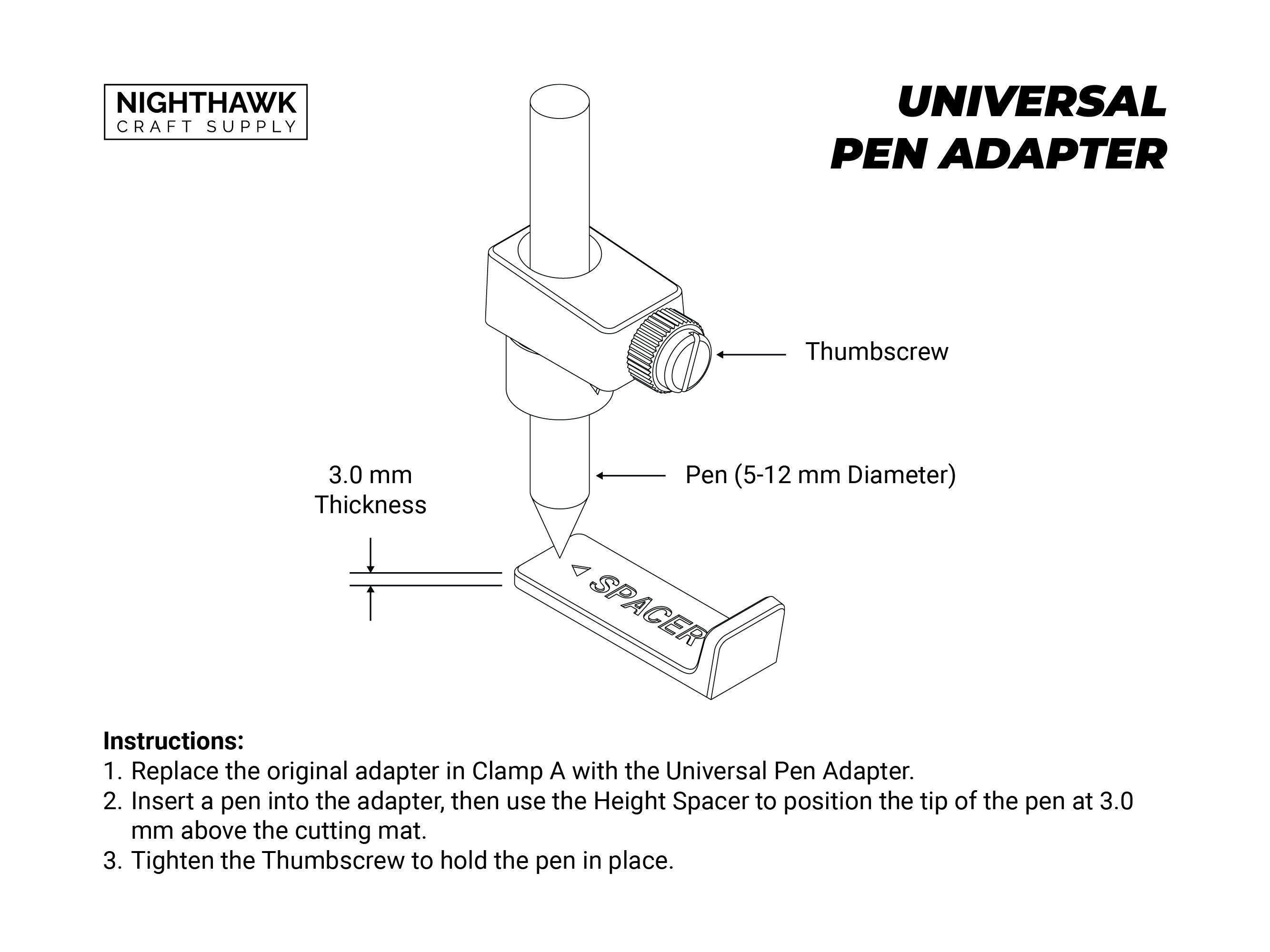 Walmeck Die Cut Machine Pen Adapter for CRICUT Maker Cutting
