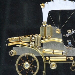 Framed Antique Car Made From Watch / Clock Parts. Vintage - Etsy