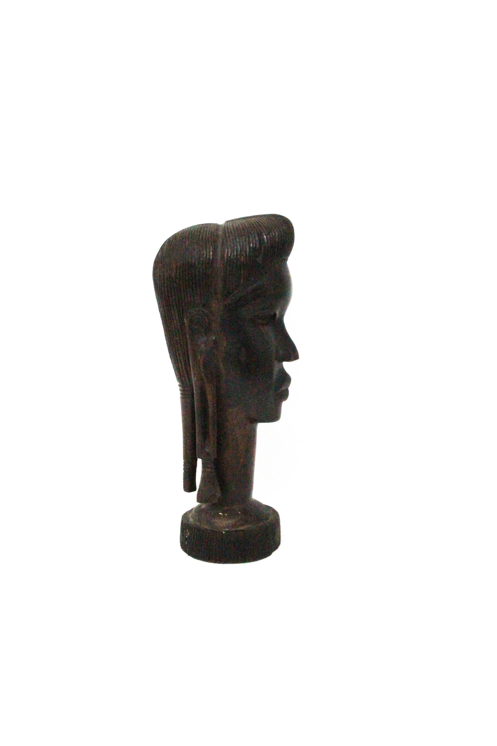 Figurines Antique African Carved Wood Folk Art Sculpture Tribal Woman