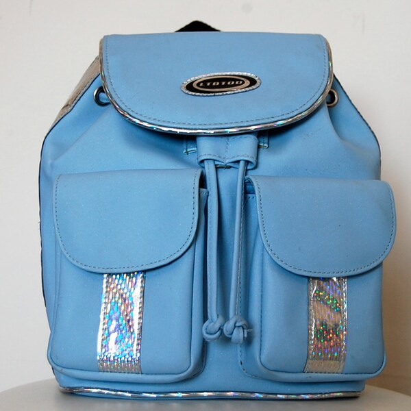 SALE>> Baby Blue Holographic Club Kid Backpack