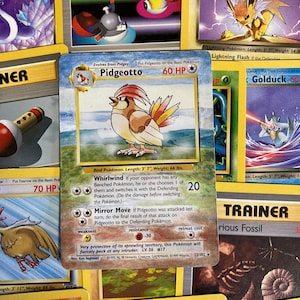 B A S E - P I D G E O T T O - 1 9 9 6 - jeu de base Pidgeotto 22/102 cartes Pokémon authentique Original peint de qualité extension d'art personnalisée