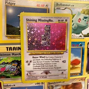 S H I N I N G - M I S S I N G N O - Shining MissingNo. Arte holográfica personalizada alterada Pokémon Card Limited Ultra Raro