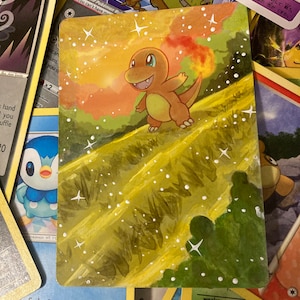 C H A R M A N D E R - T E A M - U P - Team Up Salamèche 12/181 Carte Pokémon Authen. Art étendu personnalisé de qualité peinte originale