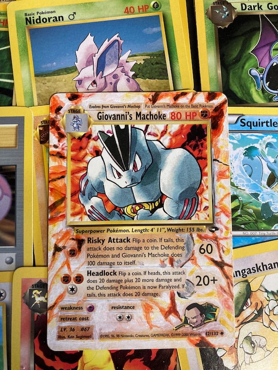 #67 machoke pokemon card Machoke Topps Series 1 Second Print Silver Foil Holo #67 CGC 9.5