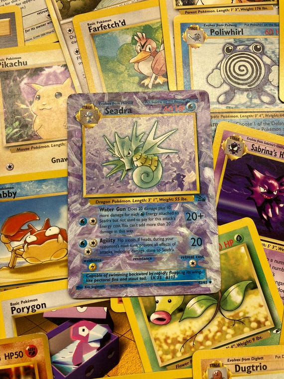 seadra pokemon card value Misty's 9/132 Black Star Rare Holo Rare Near Mint 9 Variety F O S S I