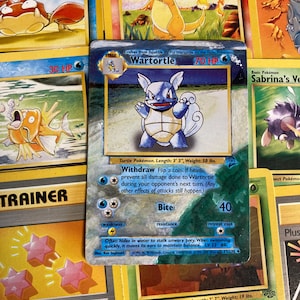 B A S E - 2 - W A R T O R T L E - 1 9 9 9 - Base 2 set Ivysaur 63/130 Cartes Pokémon authentique Original peint de qualité Extension d'art personnalisée