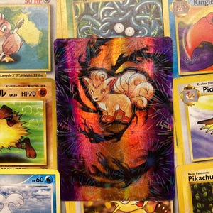 F I R E W O R K S - V U L P I X - générations Goupix Reverse Holo Fire * Carte Pokémon authentique Original peint de qualité Art étendu personnalisé