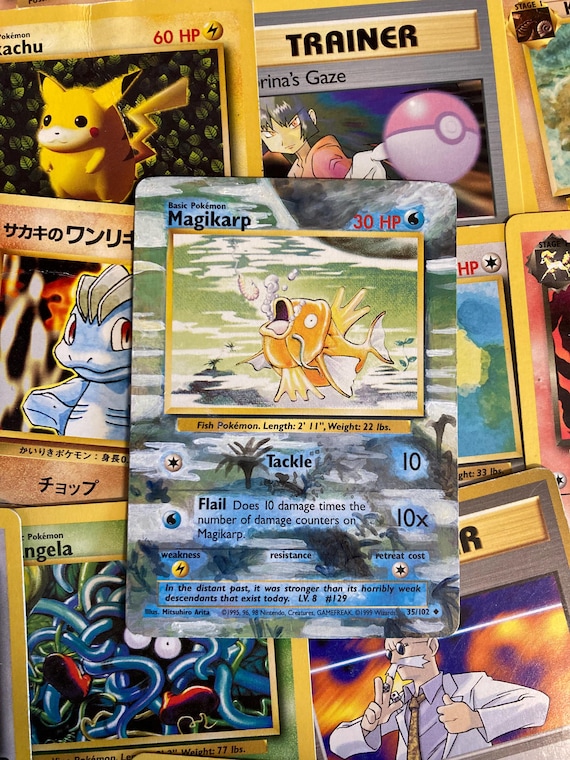 O - G - M A G I K A R P - Base Set Magikarp 35/102 Pokemon Card Authentic Original Painted Quality Custom Extended Art - Etsy O - G - M A G I K A R P - Base Set Magikarp 35/102 Pokemon Card Authentic Original Painted Quality Custom Extended Art - Etsy