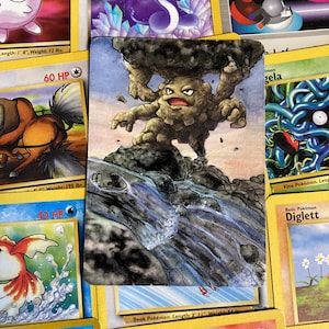 G R A V E L L A A ! ! - Graveler 30/97 オールドスクールポケモンカード 本物のオリジナルペイント 高品質カスタム拡張アート