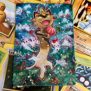 S P R I N K L E D - G I G A M A X - M E O W T H - Giagamax Miaouss personnalisé art étendu Pokemon carte artiste Ultra secret acrylique archives O G