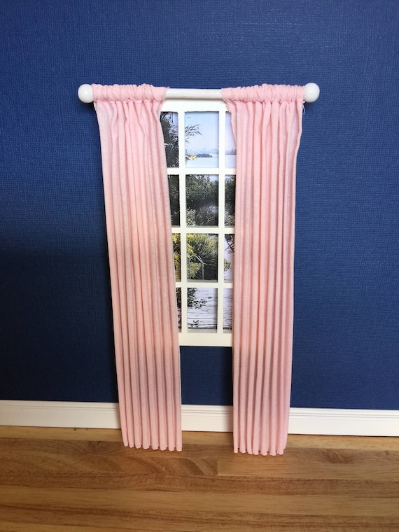 Handmade Miniature 1//12th scale dolls house fixed roller blind Various...