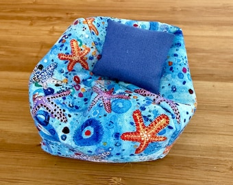 Miniature doll house furniture 12th scale bean bag - Starfish