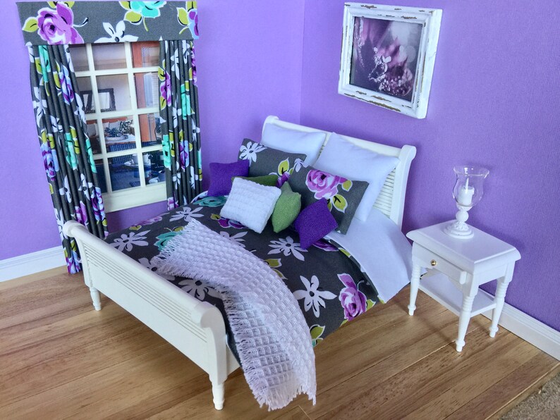 Handmade 112 scale dolls house 11 piece bedding set for a Etsy