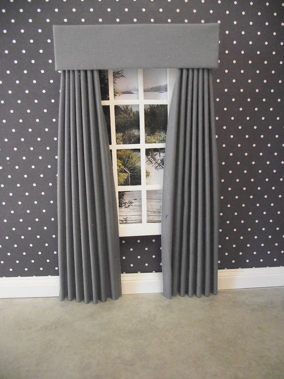 Miniature Doll House 12th Scale Plain Dark Grey Curtains Etsy