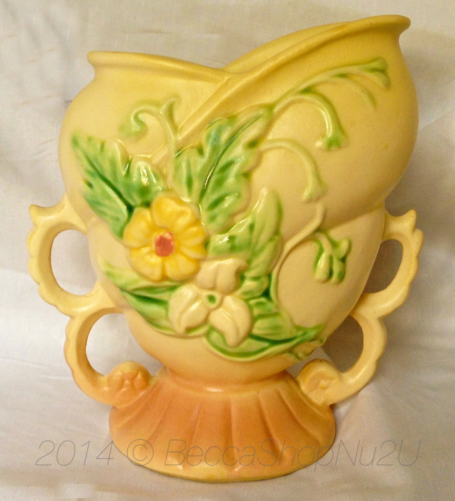 Vintage Hull Art Pottery Wildflower W5 Vase 1940s Mid Etsy