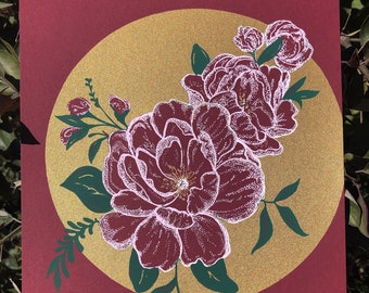 Mountain Peony Screen Print