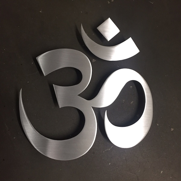 Om Symbol Namaste Metal Wall Art - Wall Art - Metal Wall Decor - Contemporary - Yoga Art - Om Art - Aum Symbol - Silver Wall Art - Modern