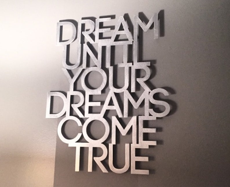 Dream Metal Wall Art Quote Dream On Aerosmith Dream Etsy Dream Metal Wall Art Quote Dream On Aerosmith Dream Etsy