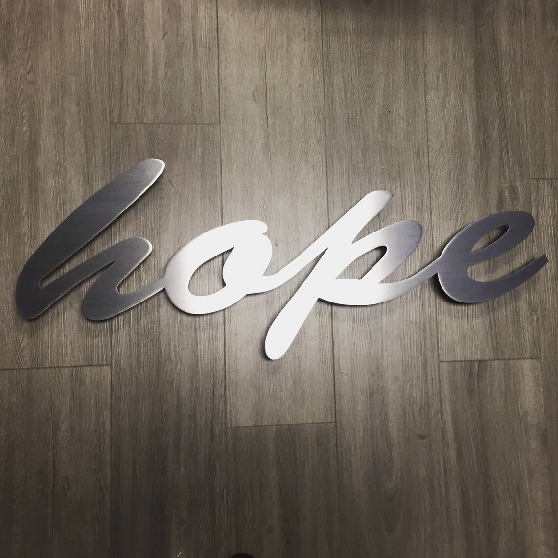Hope Large Metal Wall Art Word Art Etsy