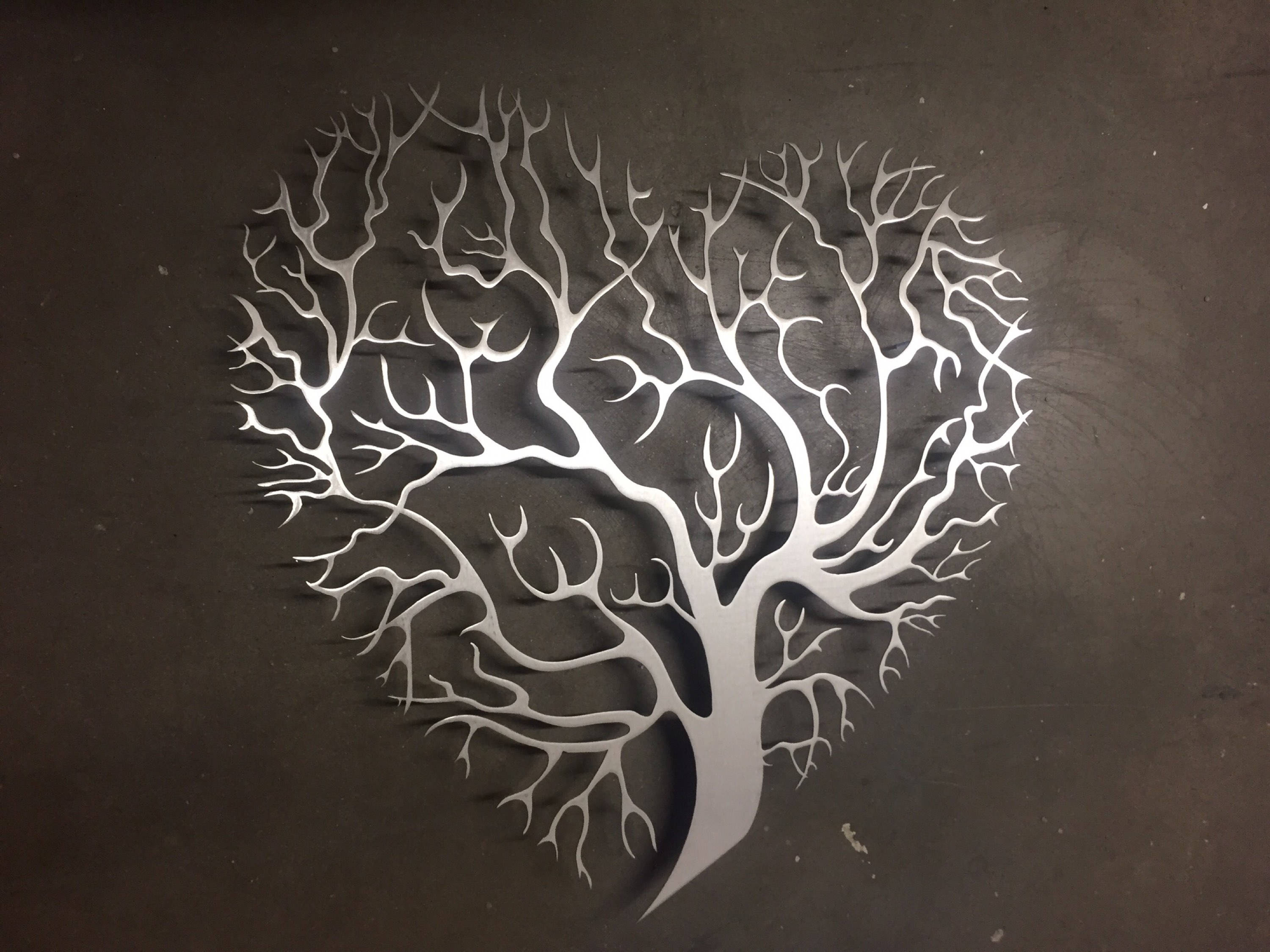 Tree Heart Metal Wall Art Tree Metal Wall Art Unique Wall Etsy UK