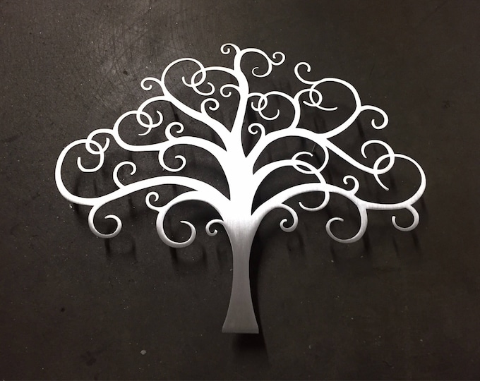 Tree Metal Wall Art Silver Wall Decor Tree Art Metal Art Metal Wall