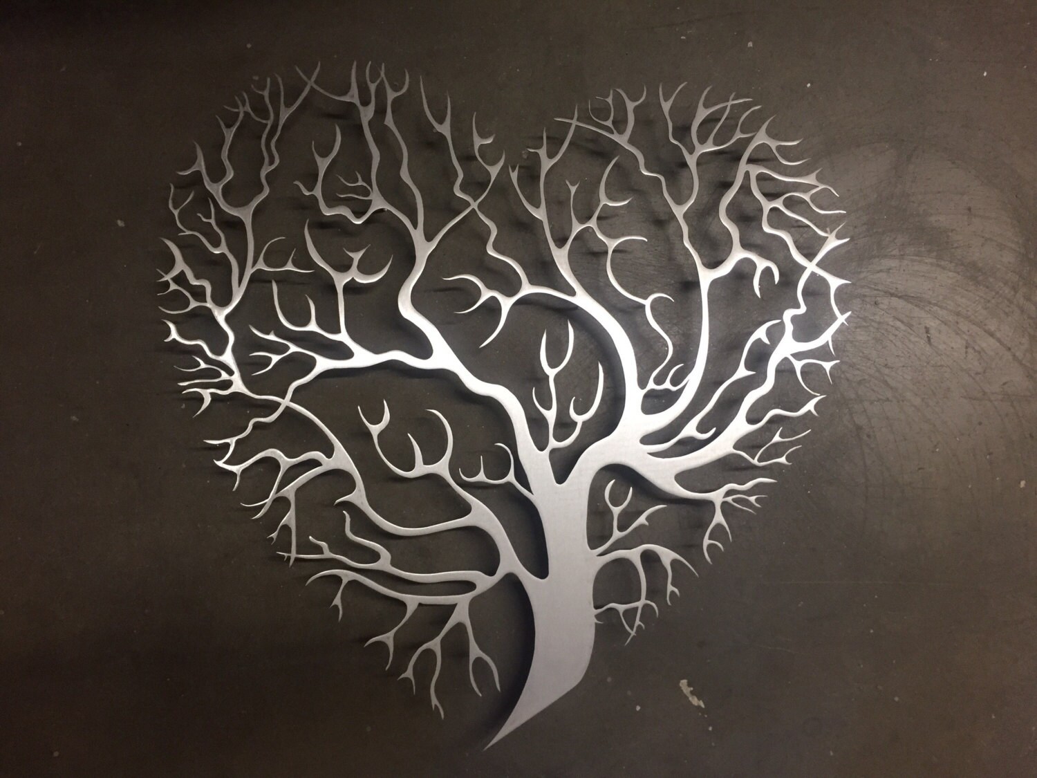 Tree Heart Metal Wall Art Tree Metal Wall Art Unique Wall Etsy UK